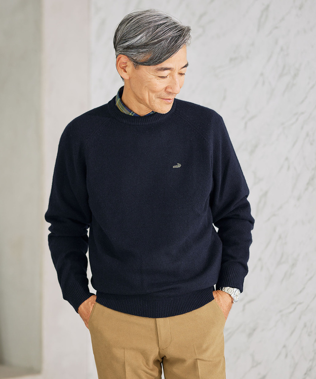 ウール ラインデザイン ニット【手洗いOK】