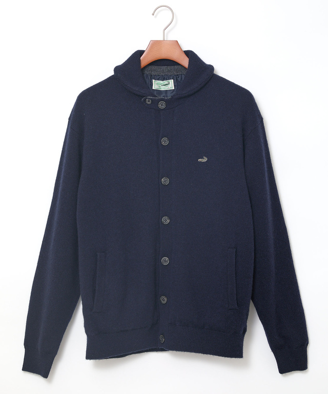 ウールブレンド 裏付き カーディガン