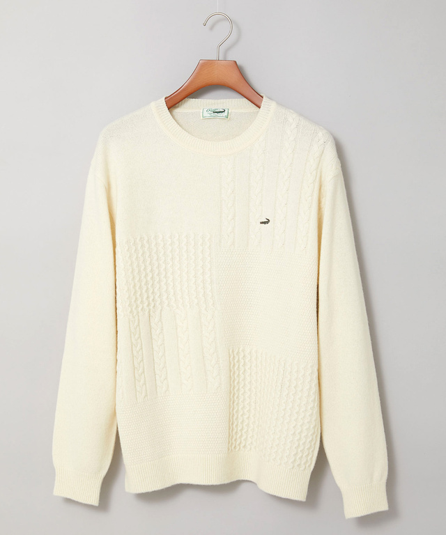 ラムウール マルチパターン ニット