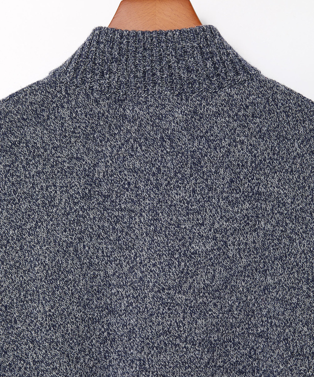ウールブレンド ハーフジップ ニット