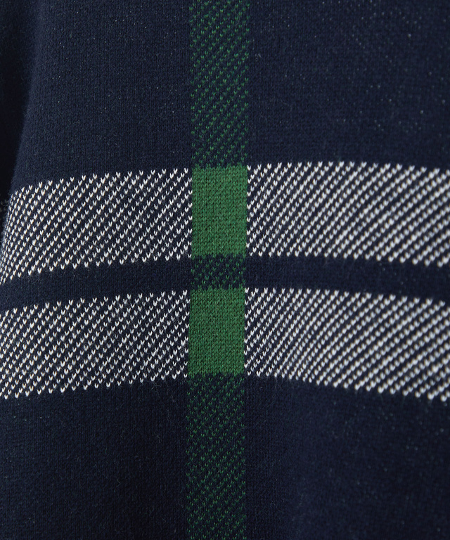 カシミヤブレンド チェック柄 ニット【手洗いOK】