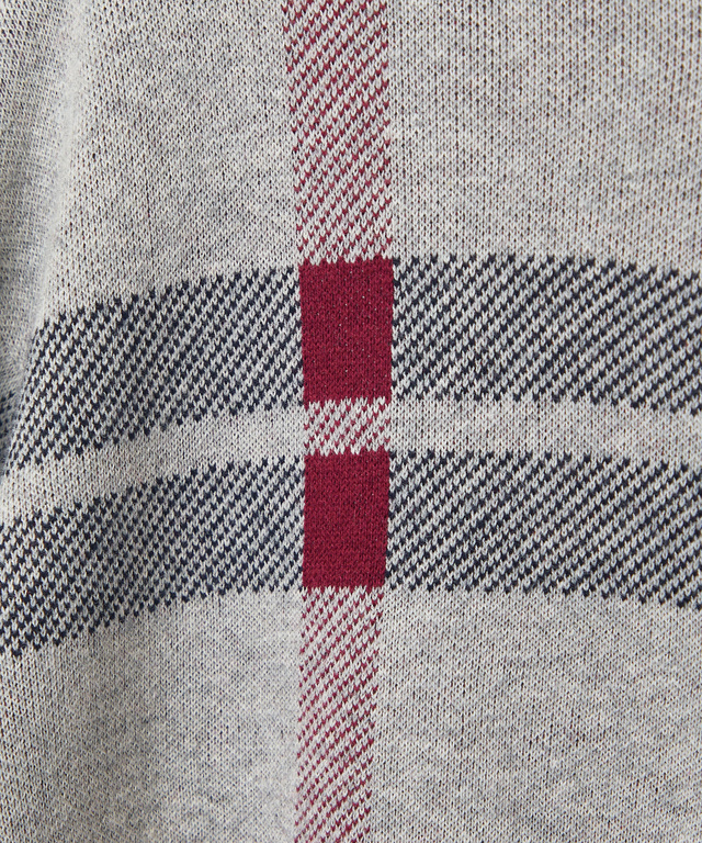 カシミヤブレンド チェック柄 ニット【手洗いOK】