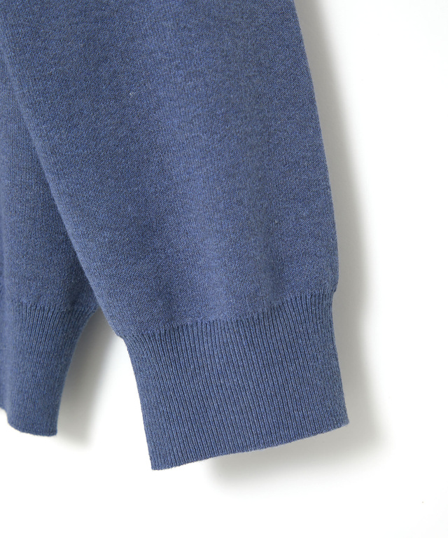 スタンドカラー スウェットライク カーディガン 【手洗いOK】