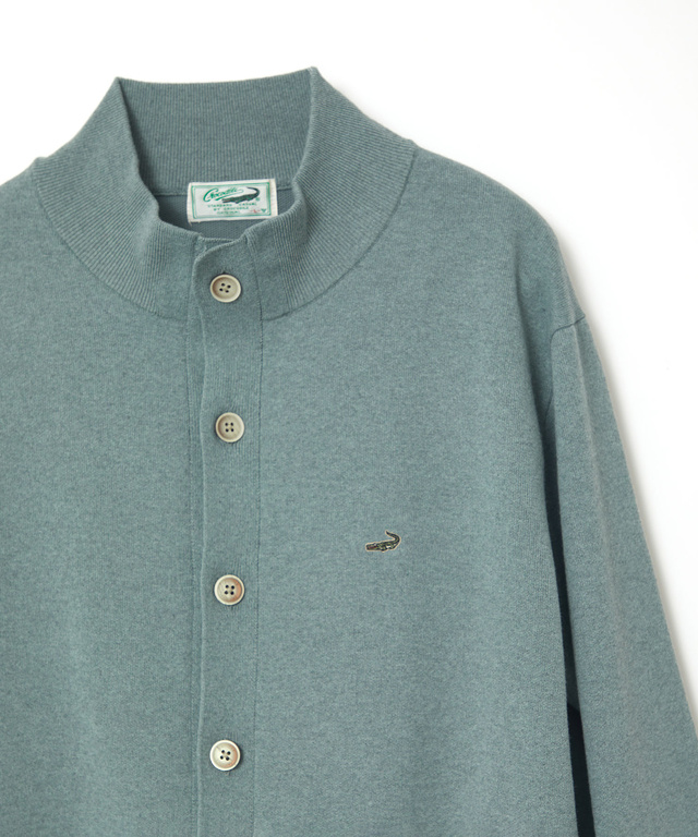 スタンドカラー スウェットライク カーディガン 【手洗いOK】