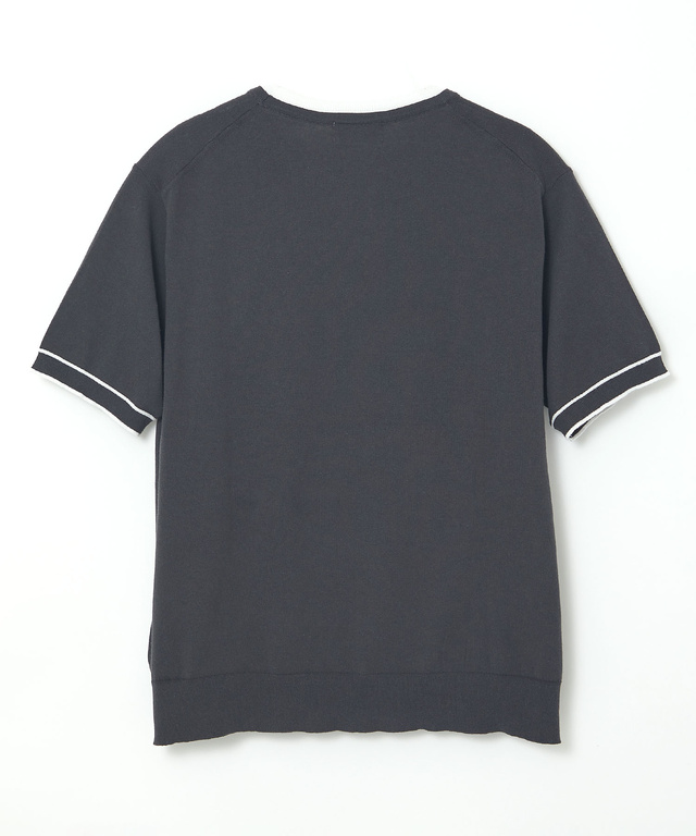 レイヤード風 ニット Tシャツ【手洗いOK】