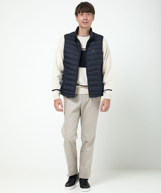 スタンドカラー ダウン ベスト