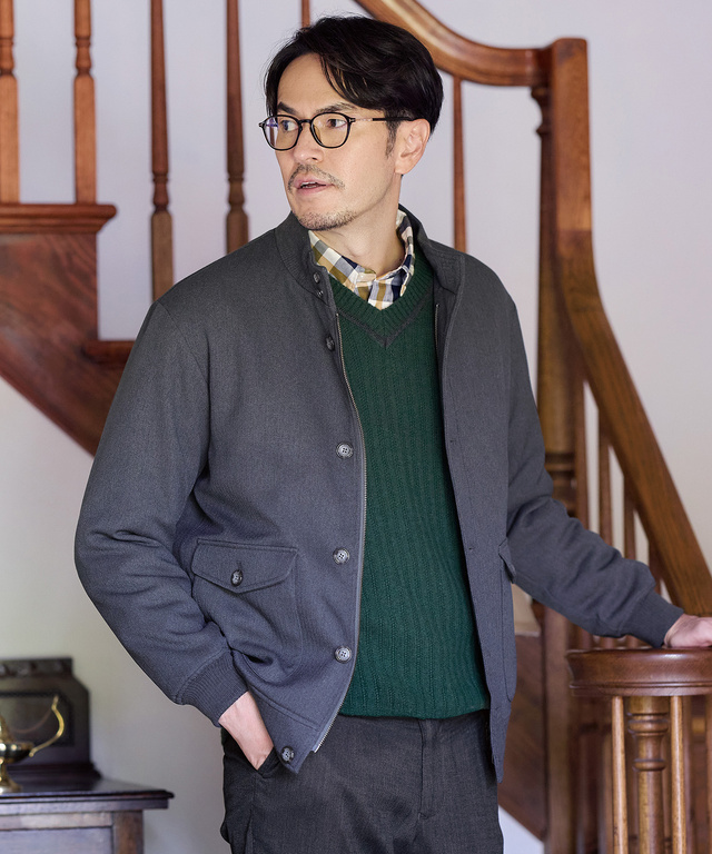 クロコダイルタータン 中綿 ブルゾン