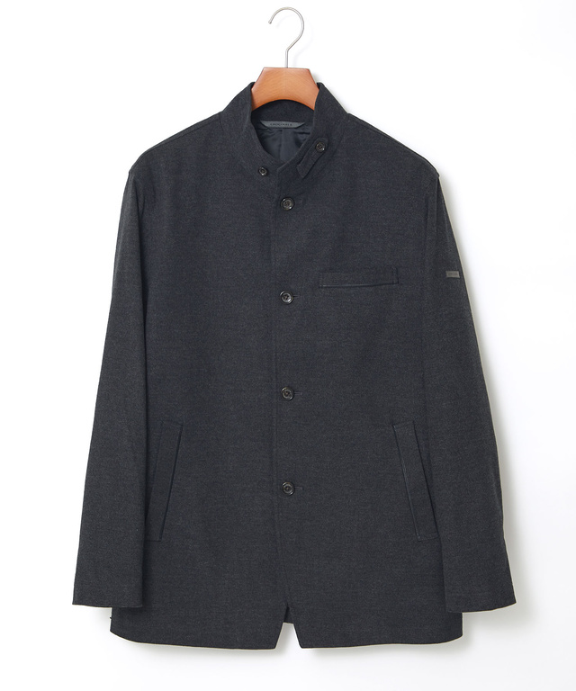 ジャージーメルトン スタンドカラー ジャケット