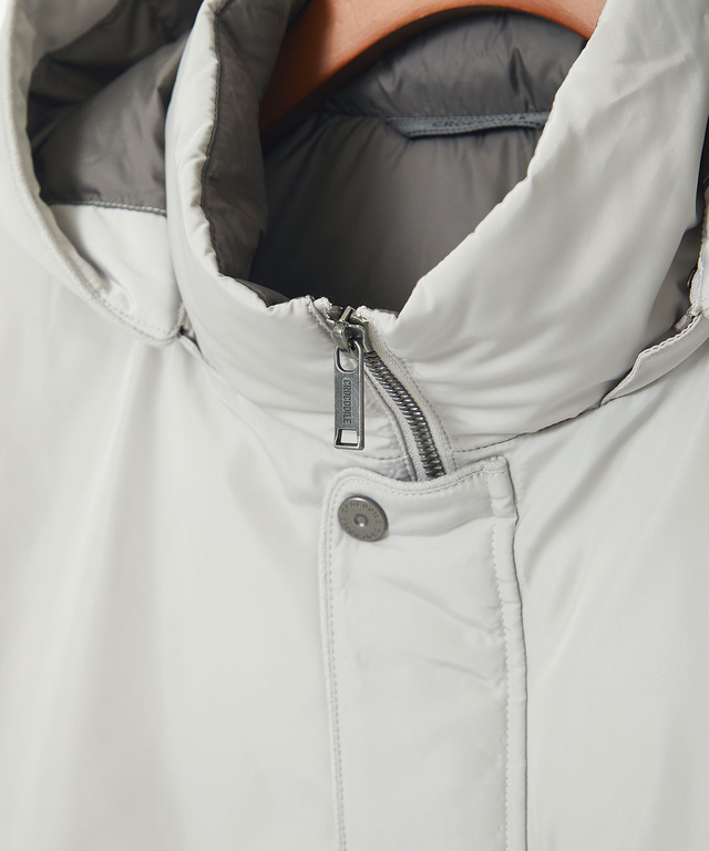 内キルト スタンドカラー ダウン ジャケット