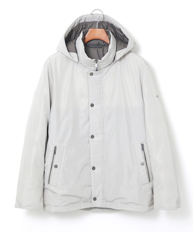 内キルト スタンドカラー ダウン ジャケット