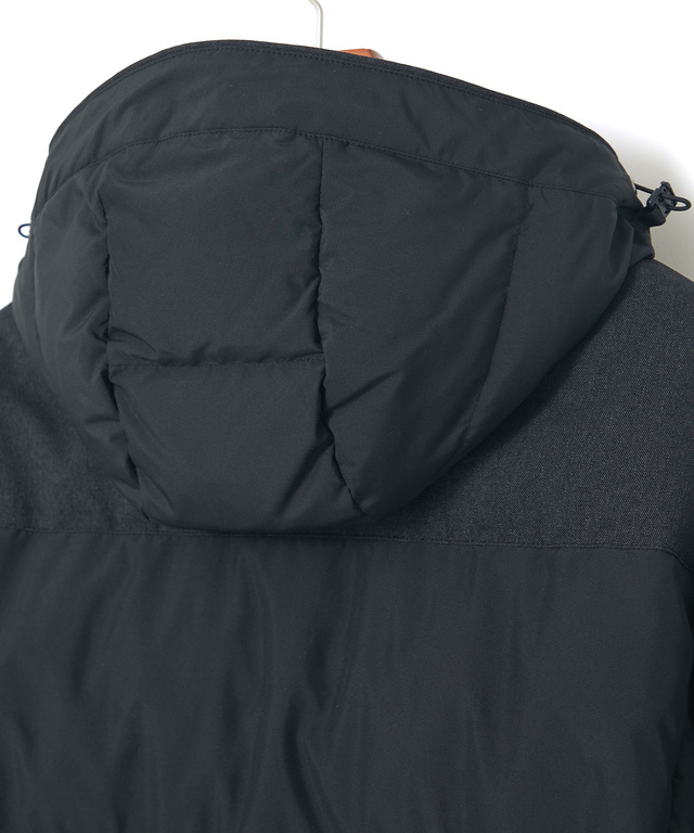 フード付き 切り替え ダウンコート