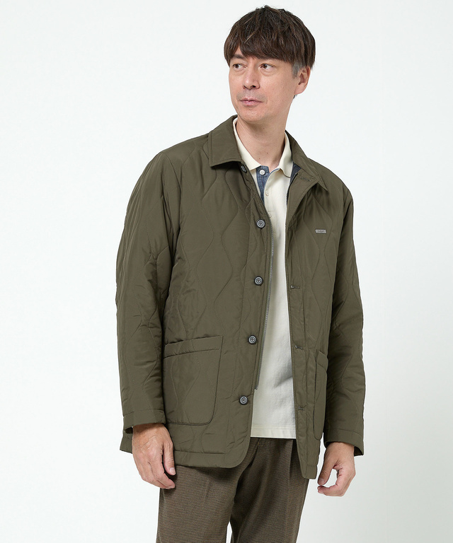 キルティング ステンカラー ジャケット