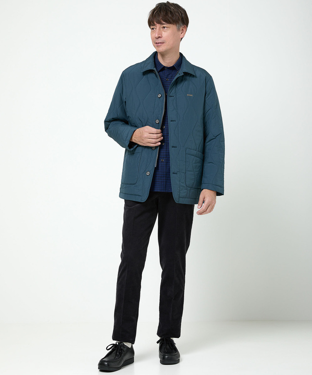 キルティング ステンカラー ジャケット