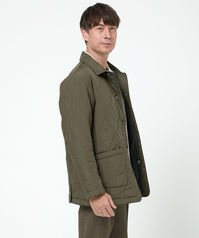 キルティング ステンカラー ジャケット