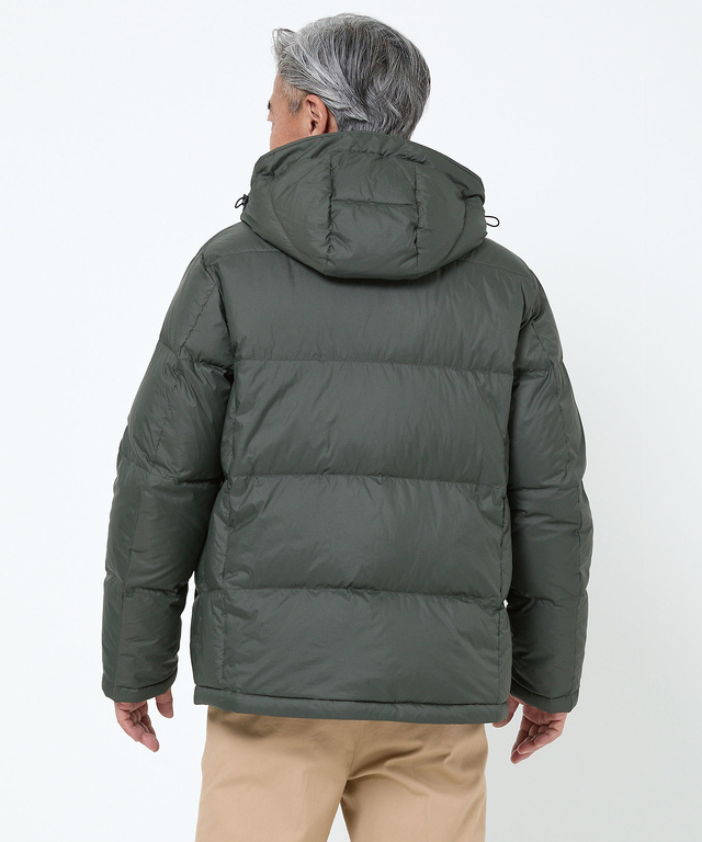 フード付き  スタンドカラー ダウンジャケット