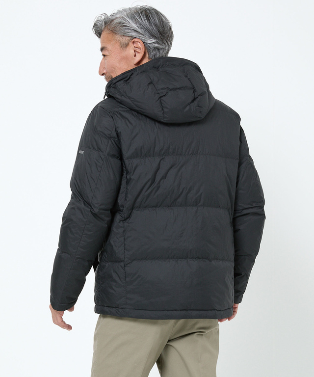 フード付き  スタンドカラー ダウンジャケット