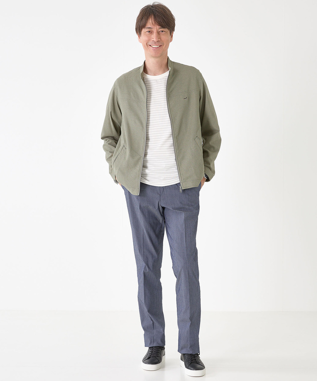 カラミ織り ストレッチ ブルゾン