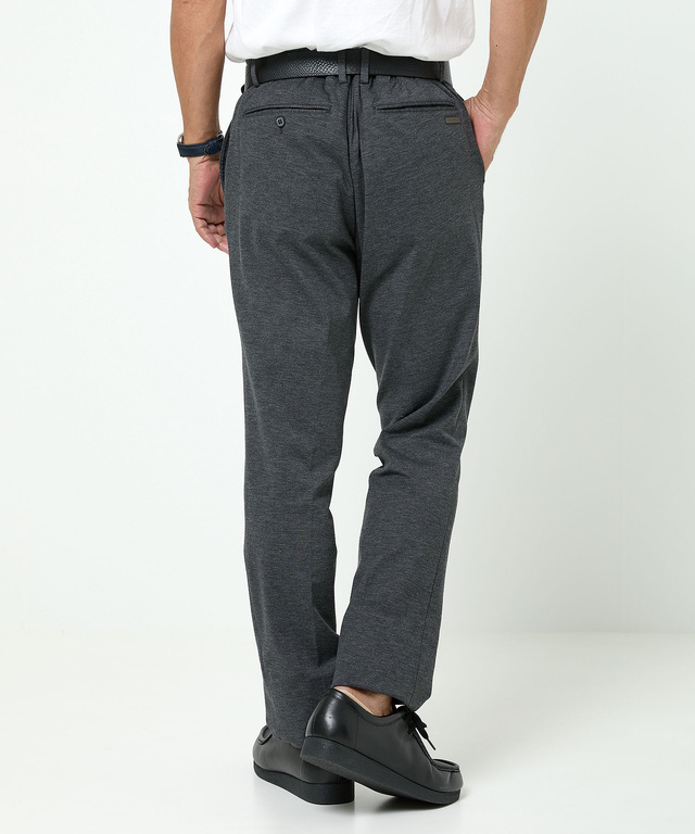 ポンチ素材 ストレート パンツ