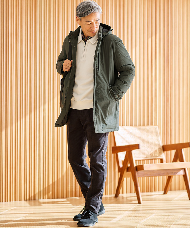 裏起毛 テーパード パンツ