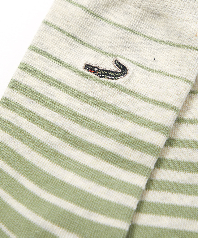 パネルボーダー ミドル丈 ソックス