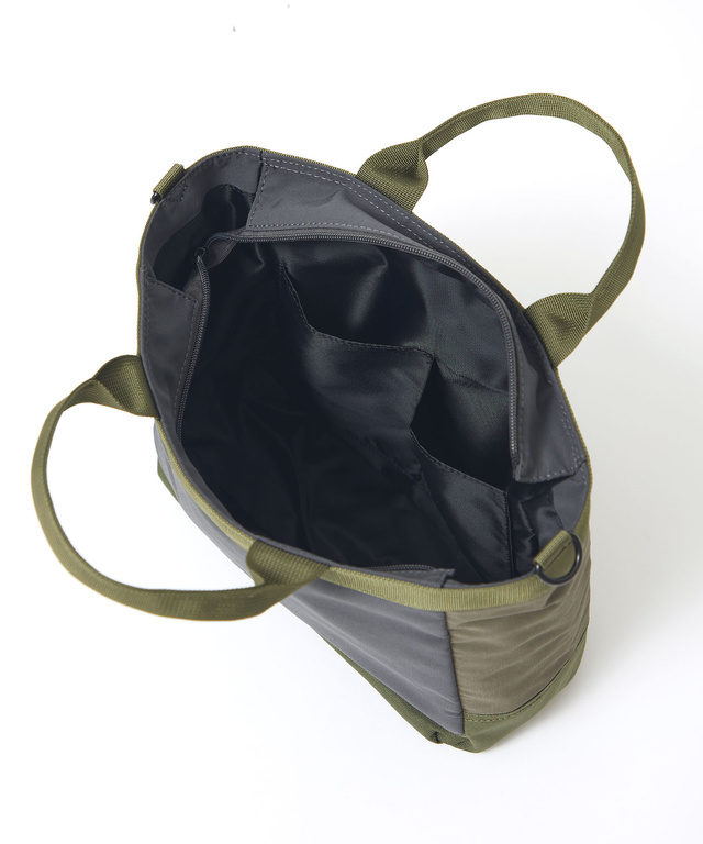 ナイロン ジップデザイン トートバッグ