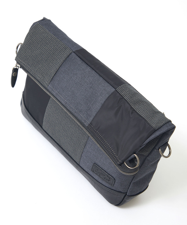 パッチワーク 配色 2WAY ショルダーバッグ