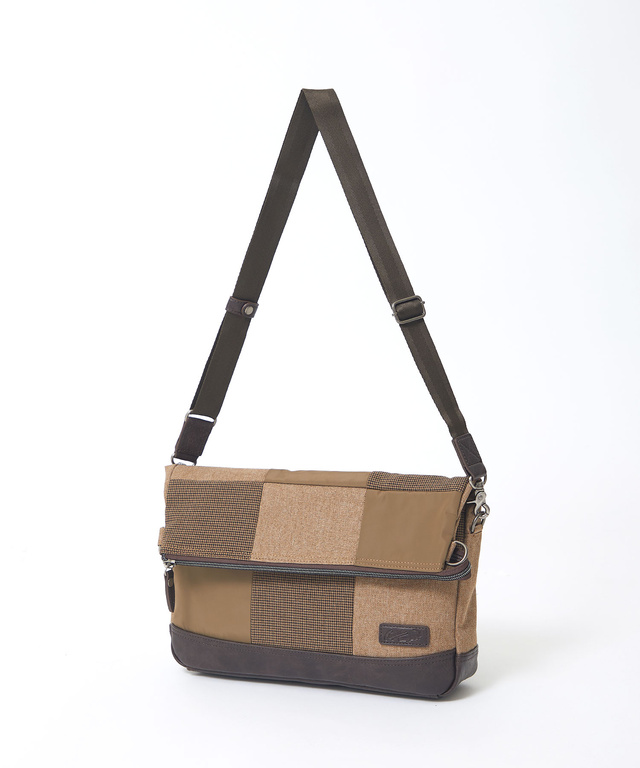 パッチワーク 配色 2WAY ショルダーバッグ