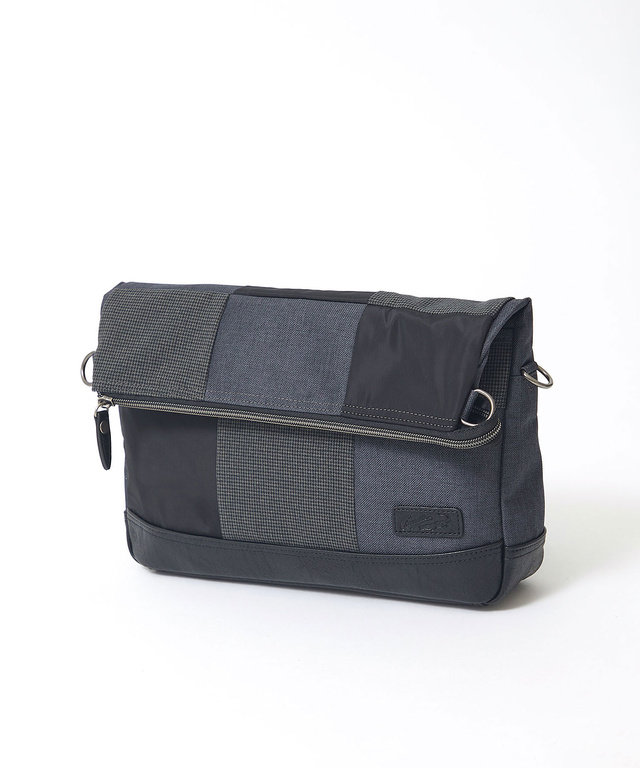 パッチワーク 配色 2WAY ショルダーバッグ