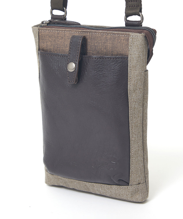 杢調 レザーポケット サコッシュ