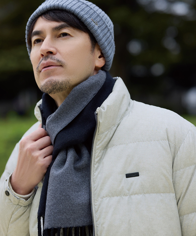 カシミア風 リバーシブル マフラー