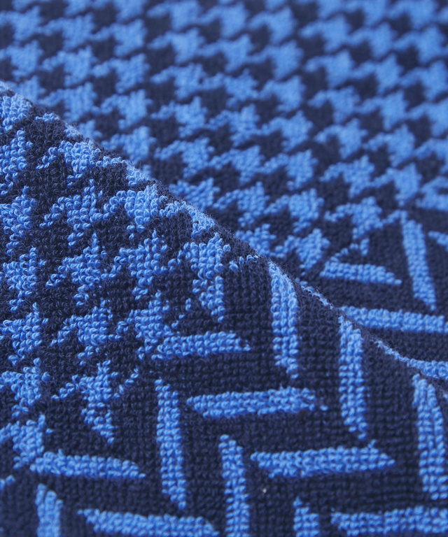 千鳥柄 切り替え ハンカチ【日本製】