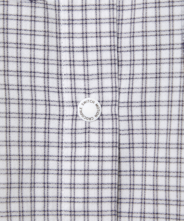 アムンゼン チェック柄 七分袖 ブラウス