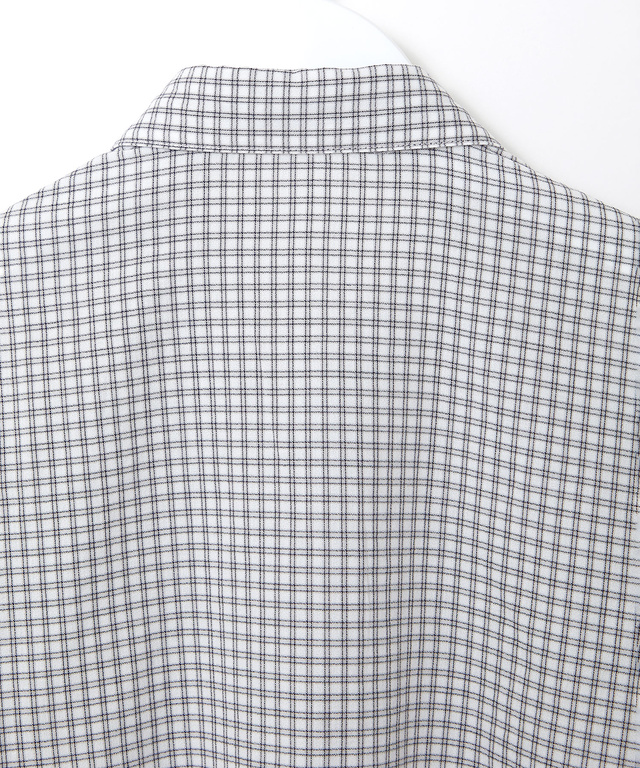 アムンゼン チェック柄 七分袖 ブラウス