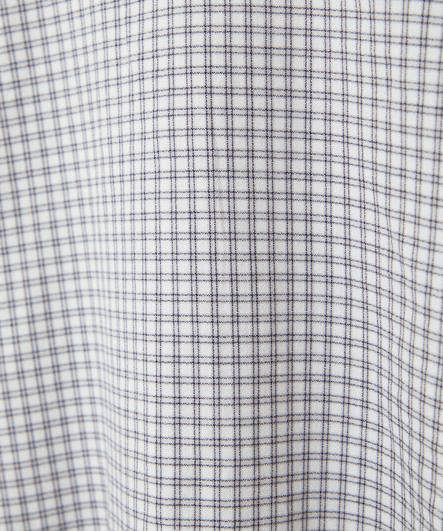 アムンゼン チェック柄 七分袖 ブラウス