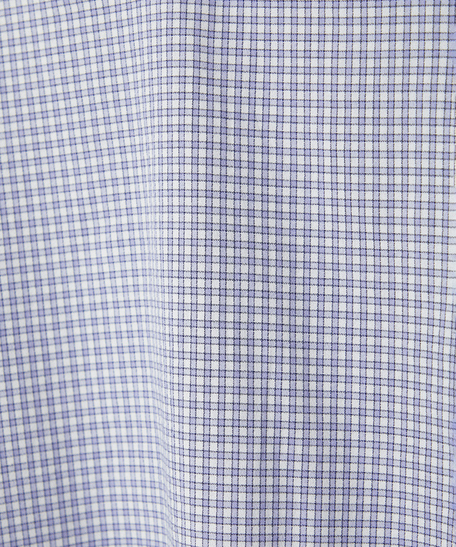 アムンゼン チェック柄 七分袖 ブラウス