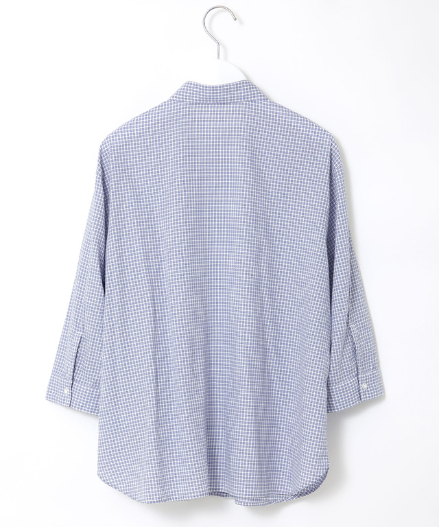 アムンゼン チェック柄 七分袖 ブラウス