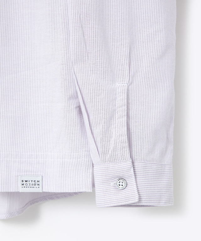 ストライプ柄 微起毛 ブラウス