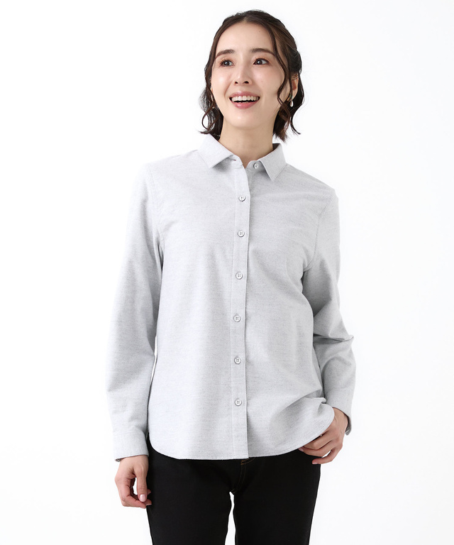 フランネル コットン ブラウス