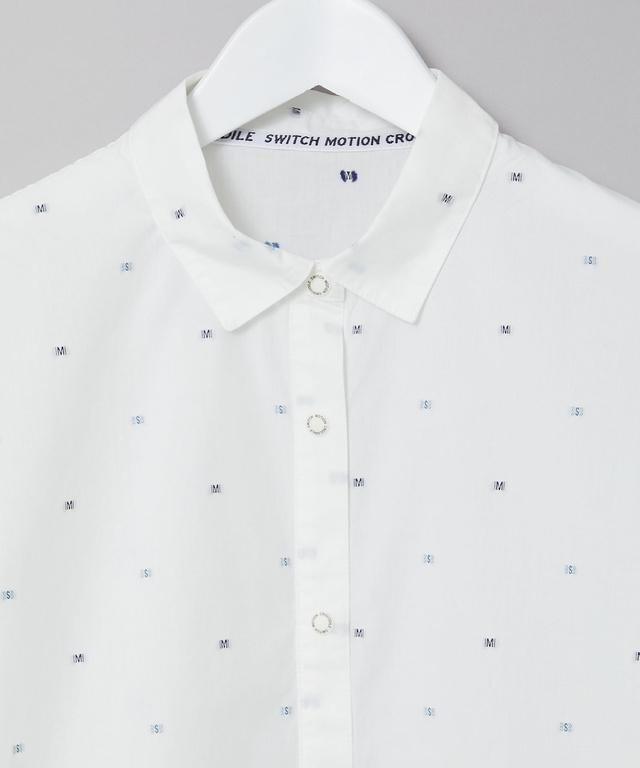 ロゴ ジャカードドビー ブラウス