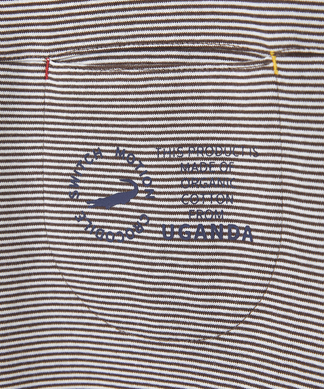 クルーネック ポケット カットソー【ウガンダオーガニックコットン】