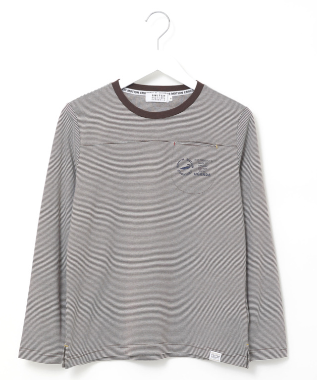 クルーネック ポケット カットソー【ウガンダオーガニックコットン】