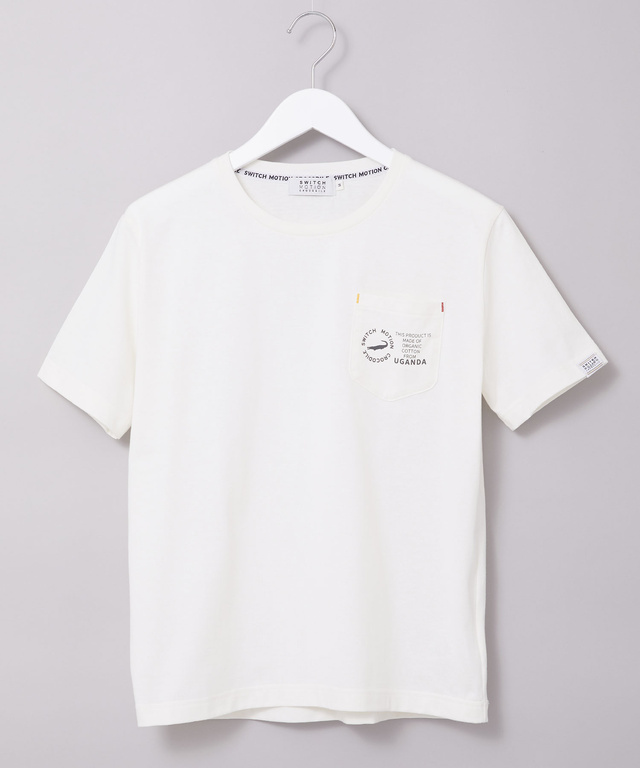 クルーネック プリント Tシャツ【ウガンダオーガニックコットン】