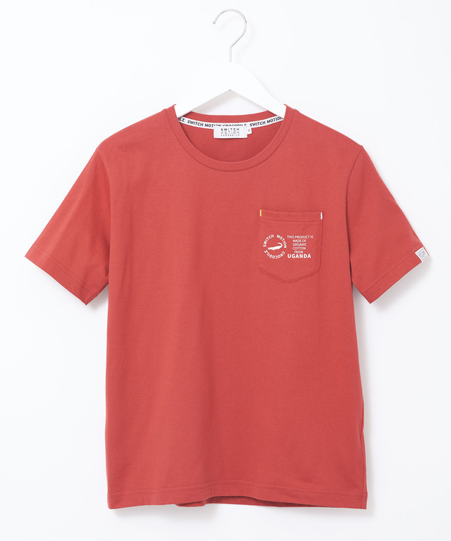 クルーネック プリント Tシャツ【ウガンダオーガニックコットン】