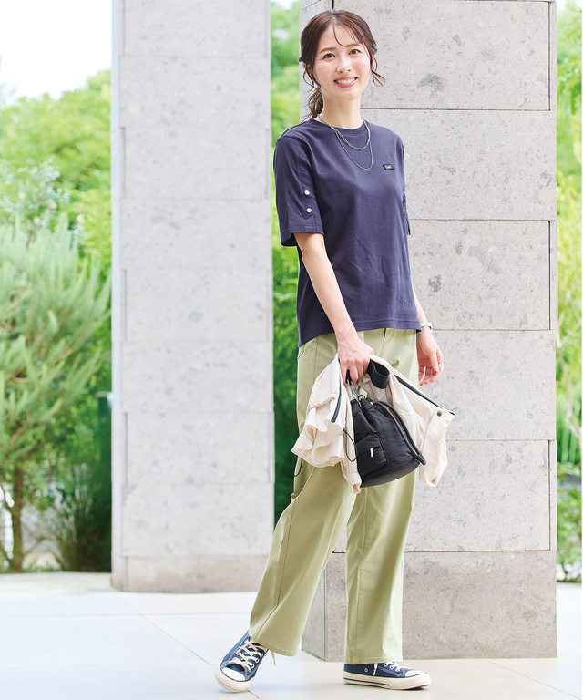 スリットスリーブ Tシャツ【接触冷感】