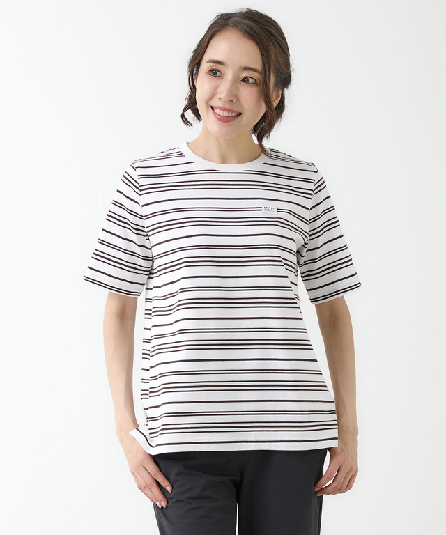 パネルボーダー サイドスリット カットソー