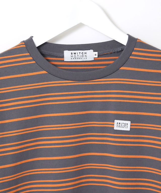 パネルボーダー サイドスリット カットソー