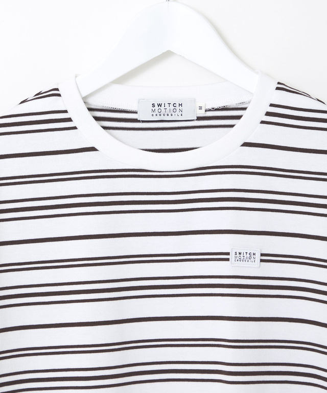 パネルボーダー サイドスリット カットソー