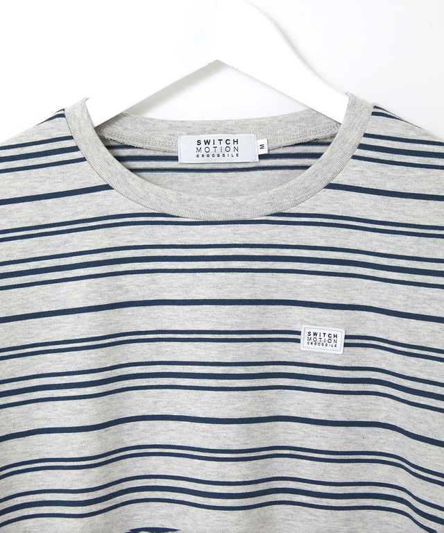 パネルボーダー サイドスリット カットソー