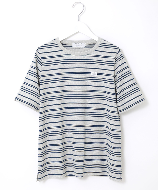 パネルボーダー サイドスリット カットソー