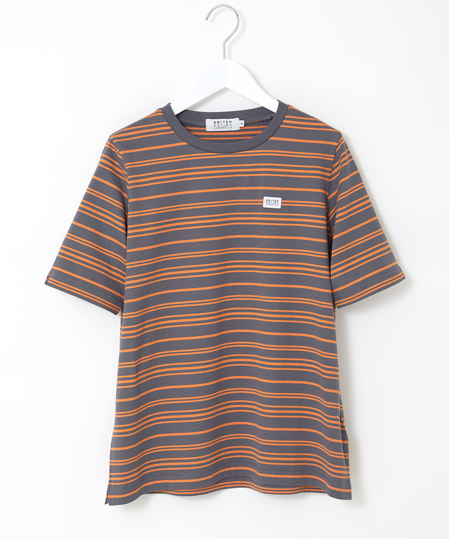 パネルボーダー サイドスリット カットソー